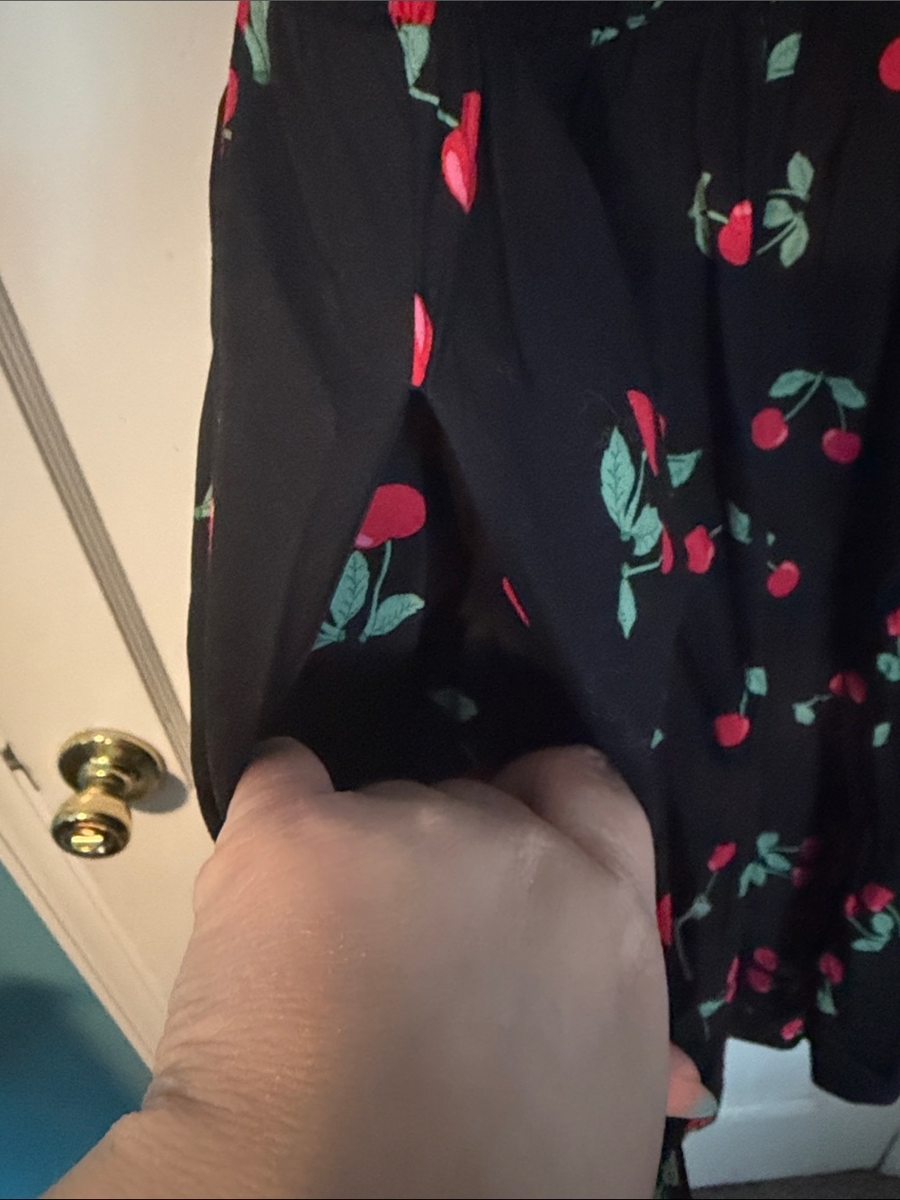 City Chic Black Cherry Print Off-Shoulder Dress size 20 - Picture 5 of 6